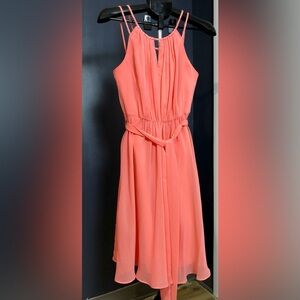 David's Bridal Straps Coral Dress